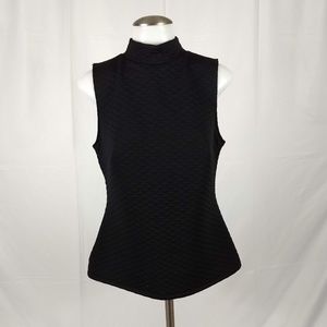 Apt 9 Medium Black Quilted Blouse Top Shirt